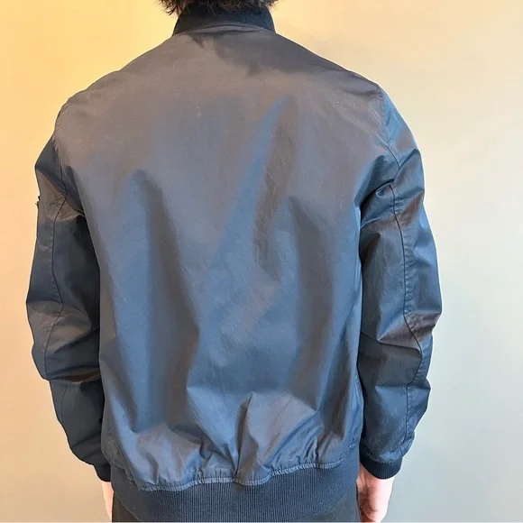 J Crew Wallace & Barnes Men's Navy Bomber Jacket - Picture 2 of 4